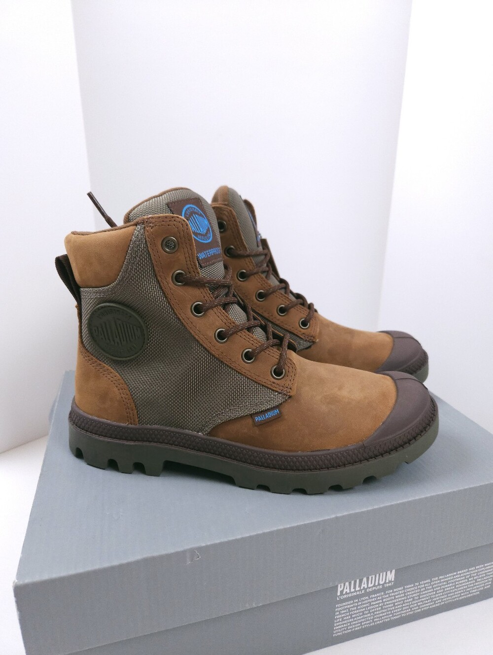 Palladium Pampa Sport Cuff Unisex Boots Bridle Brown US 6.5 Womens Brown Green